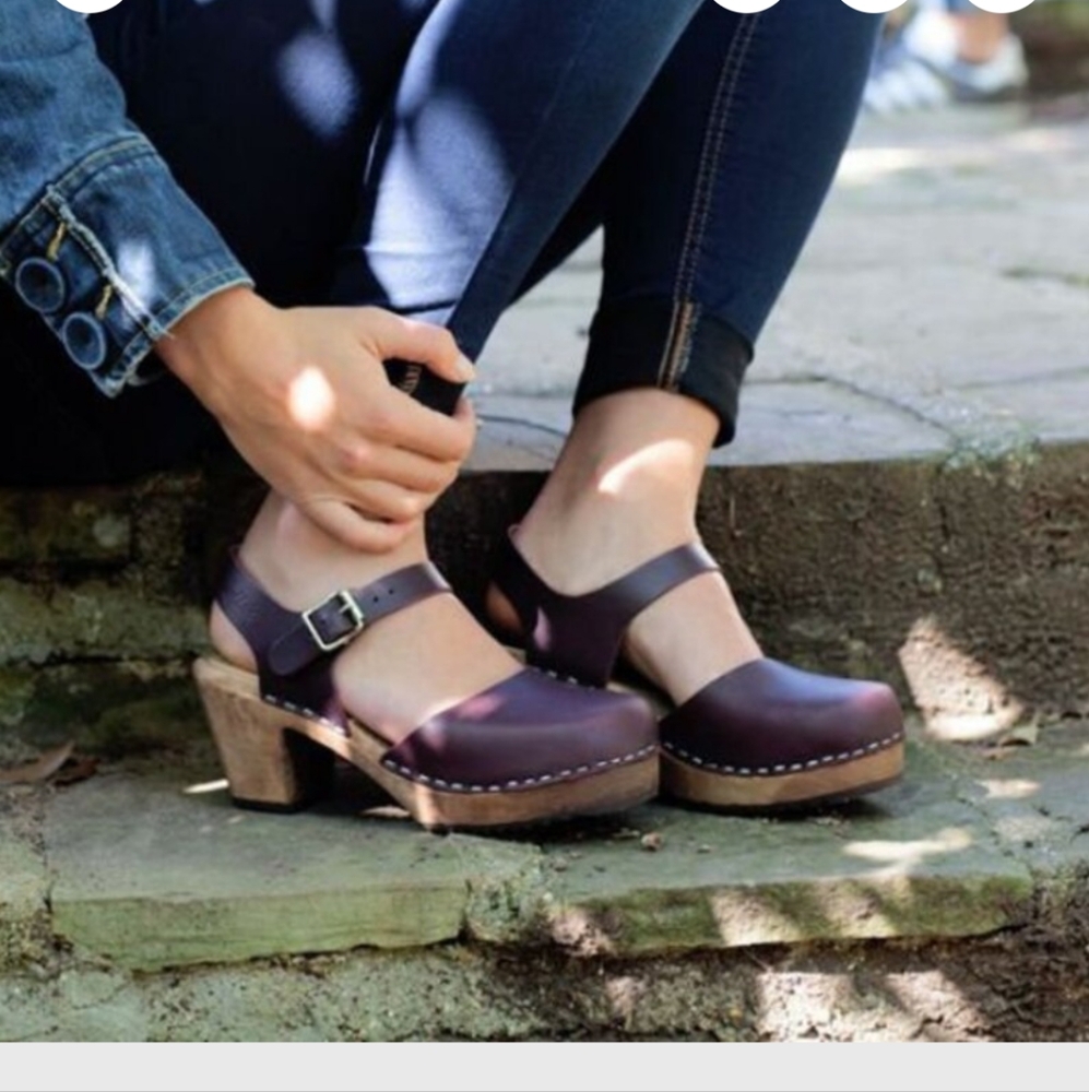 Lotta From Stockholm Purple Mules Clogs